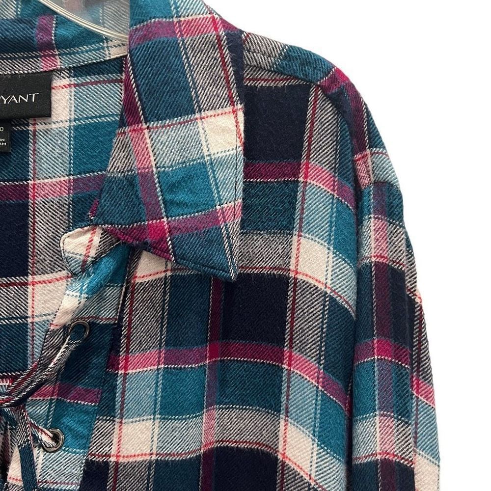 Lane Bryant Flannel 100% Rayon Long Sleeve Tunic Size 18/20 - Picture 3 of 11